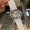 Винтажные женские кварцевые часы Ice Diamond ободок с цифровыми цифрами, силиконовый резиновый ремешок Aquanaunt, круглые восьмиугольные женские часы 225v