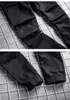 Men's Jeans Joggers Jumpsuits Casual Multi Pockets Cargo Pants Black Long Sleeve Working Suits Badge Overalls Coveralls