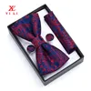 Bow Ties Bow Tie Cufflinks Liten fyrkantig handduk Present Box Set Men's Wedding Bow Tie 230922