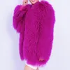 Womens Fur Faux Winter Autumn Fashion Real Jacket Women Genuine Mongolia Sheep Coat HT72 230922