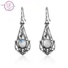 Ear Cuff listing 7MM round natural moonstone earrings bohemian style 925 sterling silver pendant women fashion wedding party 230922