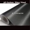 3M Kvalitet 3D Black Carbon Fiber Vinyl Wrap Car Wrapping Film Sheets With Air Drain Top Quality 1 52x30M Roll 4 98x98ft215y