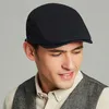 Bérets hommes britannique Ivy Cap mode grande tête hommes printemps et été loisirs béret mâle solide coton sboy chapeau 55-60 cm 230922