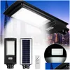 Solar Street Light 300W 600W Outdoor Lighting Radar Sensor Road Lamp With Pole Remote Control 492Led 966Led Drop Delivery Lights Renew Dhr5F