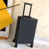 Valise de styliste avec roulettes, voyage de styliste, cuir véritable noir, 55 qualité supérieure, boîte à bagages roulante, valise de créateur de mode unisexe