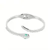 Bangle Sparkling Snake Head Stainless Steel Spring Bracelet for Women 230922
