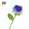 Decoratieve bloemen Zonnebloem Gebreide Bloem Gehaakt Handgeweven Boeket Bruiloft Voor Bruid Party Decor Zelfgemaakte Lerarendag Cadeau