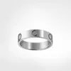 Designer Ring Titanium Staal Zilveren Ringen Mannen en Vrouwen Roségoud Sieraden Koppels Kerstring Cadeau Feest Bruiloft Breedte 4-6 mm ring voor paar ringen cadeau