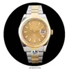 Montres originales Rolaxs Mens Designer AR Luxe Mens Automatique 2824 Montres Chocolat Jaune Or Acier 116333 Champagne Index 126333 Date Montre X HBS9