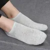 Herrstrumpor Båt affärs fotled bekvämt avslappnad svart andningsbara whitesocks 60st/parti 30pairs färg solid