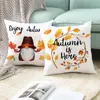 CUSHionDecorative Pillow Hello Autumn Pumpkin Fall för soffan Thanksgiving skörden Holiday Cover Polyester Cushion Cover 45x45cm Heminredning 230923