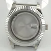 Boîtier de montre en acier inoxydable, verre saphir poli, couleur argent, 41mm, adapté à ETA 2824 2836 Miyota 8205 8215 821A, mouvement série 82 P183t