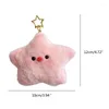 Keychains Mini Squeaky Plush Star Pig Charm Pendant Car Keyring Backpack Decoration Fashion Jewelry For Women Girls
