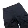 Pantalon pour hommes Nylon noir Multi Pocket Zipper Cargo Hommes Femmes Adhésif Pressé Pantalon à jambe droite Y2K