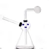 2pcs conception mignonne Bong en verre tuyau d'eau épaisseur brûleur à mazout Bongs avec 30mm boule barboteur Dab plate-forme cendrier narguilés avec pot d'huile de tige inférieure