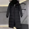 Designer canadense ganso meados de comprimento versão puffer jaqueta feminina para baixo parkas inverno grosso casacos quentes à prova de vento streetwear489