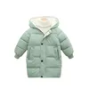 Jassen 212Y Donsjacks voor kinderen Lange bovenkleding Winterkleding Tienerjongens Meisjes CottonPadded Parka's Grote kinderen Dikker warm katoen 230923