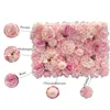 Juldekorationer Silk Rose Flowers 3D Backdrop Wall Wedding Decoration Artificial Flower Panel for Home Decor Backdrops Baby Shower 230923