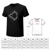 Men's Polos White - Linear Mandelbrot T-Shirt Short Sleeve Tee Cute Tops Man Clothes Men T Shirts