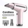 Hair Dryers Mini Dryer Travel Rechargeable Blow Cordless Portable Battery Driven Turbofan Compressed 110000RPM Air Dust Blower 230922