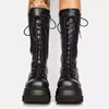 Stivali da pioggia Stivali invernali Scarpe da donna con plateau Stivaletti da pioggia Combattimento militare Corto in pelle Nero Rock Punk Goth Lolita Offerte di liquidazione 230922