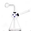 2 pcs Design Bonito Bongo de Vidro Espessura da Tubulação de Água Bongos Queimadores de Óleo com 30mm Bola Bubbler Dab Rig Ash Catcher Hookahs com Downstem Oil Pot