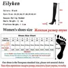 Eilyeken Crystal 877 Design Rhinestone Stretch Tyg Sexig High Heels Sock Over-Knee Boots Pointed Toe Pole Dancing Women Shoes 230923 a