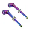 Latest Colorful Diamond metal Smoking Pipe Multiple Colors Filter Jamaica Tobacco Cigarette Hand Spoon Pipes Tool Accessories Oil Rigs