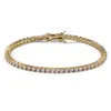 3mm 4mm 5mm Braccialetti da tennis Moissanite Bracciale con diamanti da donna in oro Sier Tenis Bracciale ghiacciato per uomo Festa di Natale Regalo d'amore