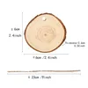 Greeting Cards Christmas Ornaments Wood Diy Small Discs Circles Painting Round Pine Slices W/ Hole N Jutes Party Supplies Drop Deliv Dh8Fv