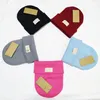 Moda masculina gorro de malha para mulher designer cor sólida flangeando crânio bonés quente inverno rosa chapéu 5 cores