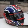 Casques de moto Casques de moto Casque Rx7 Japans Top Rr5 Pedro Racing FL Face Capacete Moto Drop Delivery Mobiles Motos A Dhiqc