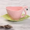 Tasses modernes et simples série Flamingo ensemble de tasses en céramique ménage européen fleur thé café bouilloire soucoupe plaque 230923