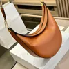 Luxury designer fashion women's bag Designer handbag Diagonal Underarm bag Large capacity Crescent bag Deformable shoulder bag Crescent purse