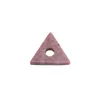 Charms Accessories Decoration Goods Women's 1Pcs 25X22mm Natural Stone Pendant Beautiful Charm Colorful Gift Triangular Shape Necklace