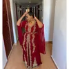Etnische kleding Kastanjebruin Dubai Marokko Kaftans Farasha Abaya Jurken Bloemen Lange Europese en Amerikaanse modetrends