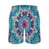 Herrshorts stamtryck brädet sommar retro blommor klassiska strand män sport fitness snabb torr anpassade stammar