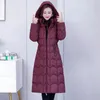 Parkas en duvet pour femmes, veste d'hiver décontractée, Slim, à capuche, longs, légers, chauds, à la mode, en coton rembourré, Chaquetas Jaquetas, 2023, 230922