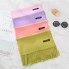 Foulards Mode Hiver Femmes Écharpe Mince Châles et Wraps Lady Solide Femme Hijab Étoles Longue Cachemire Pashmina Foulard Tête 230922