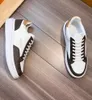 Top Brand Beverly Hills Trainers Shoes White Black Calfskin Leather Lace-up Men Sneakers Party Wedding Rubber Sole Skateboard Walking EU38-46