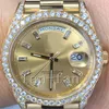 Reloj con movimiento automático QC 2023, 40 mm, President DayDate 228238, oro amarillo de 18 quilates, asas de diamantes, bisel de diamantes 264n