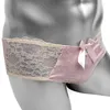Underpants Cute Shiny Satin Sissy Panties With Lace Patchwork Bowknot Sexy Lingerie Mens Briefs Underwear Gay Knickers Wetlook