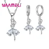 Necklace Earrings Set Special Design Dancing Girl Pendant 925 Sterling Silver Needle Jewellery For Sale