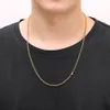 2.3/3mm grundläggande trottoarkantskedjor inte blekna halsband diy 304 rostfritt stål 18k guld pläterade svarta choker halsband mode punk design hip hop smycken gåvor 18-24 tum