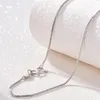 Prawdziwy 925 Solidny srebrny naszyjnik wiszący kwadrat 9 11 mm cyrkonia diamentowa biżuteria dla kobiet prezent xdz143247W