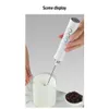 Narzędzia jaja domowy elektryczny mleko Frother ręczny USB ładujący kawa napijki mikserowe piam mieszające na herbatę biały 230922