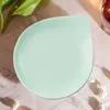 Stoviglie usa e getta 5 pezzi/vassoio antigoccia acqua piatto di plastica addensato torta di compleanno stoviglie cena tavolo da pranzo ovale set per 4 con foglia