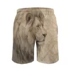 Pantaloncini da uomo Lion Board Disegno a matita Pantaloni corti casual ad alto dettaglio Uomo personalizzato che corre Comodo costume da spiaggia Regalo di compleanno