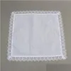 Handkerchief 23X25Cm Cotton White Lace Thin Women Wedding Gifts Party Decoration Cloth Napkins Plain Blank Diy Bh7596 Tyj Drop Deliv Dhbd8