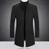 Misto lana da uomo Moda Tempo libero da uomo Boutique Business Tinta unita Cappotto di lana sottile Trench Miscele 230923